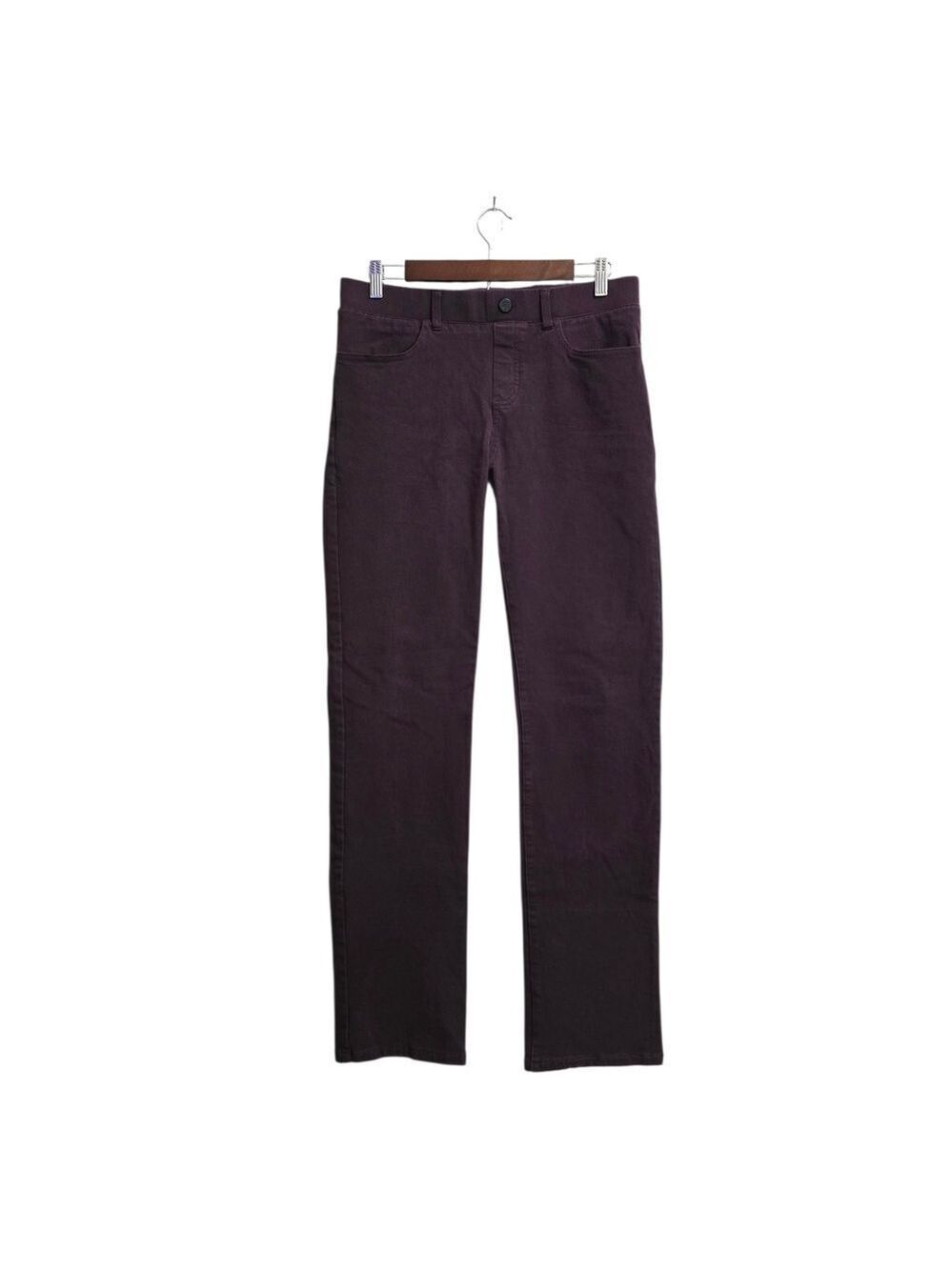 Betabrand 4-Pocket Straight Leg Yoga Denim Pants In Purple Sz M Long